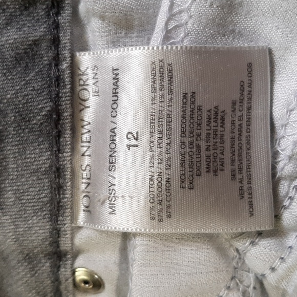 Jones New York Jean's. Size 12. Grayish. - Picture 3 of 5